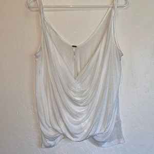 Free People white tank top cute front detail size M